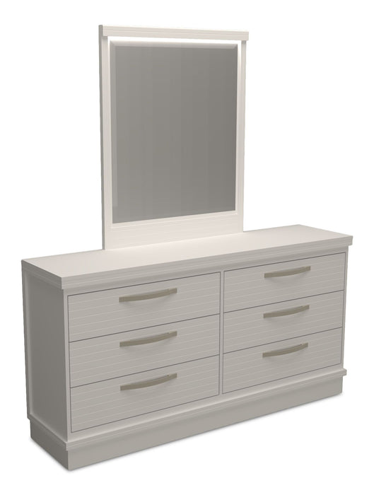 Alpine Bedroom 6-Drawer Dresser, 62\"W x 32\"H, Made in Canada – White