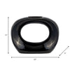 Ceramic 11" Oval Vase - Shiny Black | Vase ovale de 11 po en céramique - noir lustré