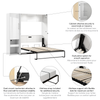 Bestar Avalon Full Murphy Bed & Storage Cabinet with Pull-Out Shelf (81 W)|Lit double escamotable Avalon de Bestar de 81 po (L) avec armoire de rangement et tablette coulissante