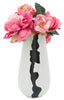 White 12" Ceramic Modern Vase|Vase moderne en céramique blanche de 12 po
