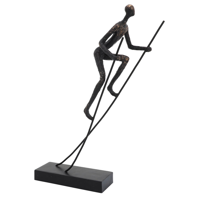 Resin 15\" Man on Stilts - Bronze