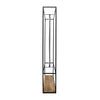Wood and Metal 36" Wall Shelf with Mirror - Black and Brown | Étagère murale de 36 po en bois et en métal avec miroir - noire et brune