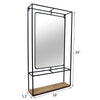 Wood and Metal 36" Wall Shelf with Mirror - Black and Brown | Étagère murale de 36 po en bois et en métal avec miroir - noire et brune
