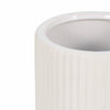 Ceramic 7" Ridged Vase - White|Vase strié de 7 po en céramique - blanc
