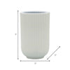 Ceramic 7" Ridged Vase - White|Vase strié de 7 po en céramique - blanc