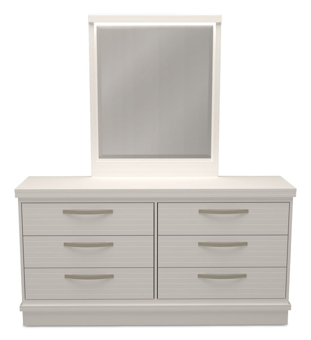 Alpine Bedroom 6-Drawer Dresser, 62\"W x 32\"H, Made in Canada – White