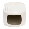 Ceramic 9" Oval Ridged Vase - White|Vase ovale strié de 9 po en céramique - blanc
