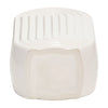 Ceramic 9" Oval Ridged Vase - White|Vase ovale strié de 9 po en céramique - blanc