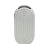 Ceramic 9" Oval Ridged Vase - Glacier|Vase ovale strié de 9 po en céramique - glacier