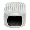 Ceramic 9" Oval Ridged Vase - Glacier|Vase ovale strié de 9 po en céramique - glacier