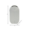 Ceramic 9" Oval Ridged Vase - Glacier|Vase ovale strié de 9 po en céramique - glacier