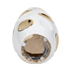 13" Circle Emobossed Vase - White and Gold | Vase embossé de cercles de 13 po - blanc et doré
