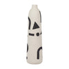 Ceramic 15" Funky Vase - Ivory and Black | Vase Funky de 15 po en céramique - ivoire et noir