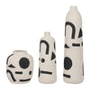 Ceramic 15" Funky Vase - Ivory and Black | Vase Funky de 15 po en céramique - ivoire et noir