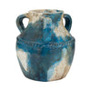 Terracotta 10" Triple Handle Jug - Blue and Ivory | Carafe de 10 po en terre cuite à 3 poignées - bleue et ivoire