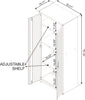 Fortress Textured Metal 75.4" Garage Cabinet with 4 Adjustable Shelves - White|Armoire Fortress de Manhattan Comfort de 75,4 po en métal texturé avec 4 tablettes réglables pour le garage - blanche