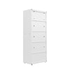 Fortress Textured Metal 75.4" Garage Cabinet with 4 Adjustable Shelves - White|Armoire Fortress de Manhattan Comfort de 75,4 po en métal texturé avec 4 tablettes réglables pour le garage - blanche