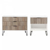 Dumbo Modern 2-Piece Dresser Set in Rustic Gray and White | Ensemble moderne Dumbo 2 pieces avec commode, gris rustique et blanc