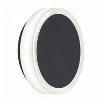Dainolite Topaz LED Wall Sconce 12w Matte Black Frosted Acrylic Diffuser Lamp