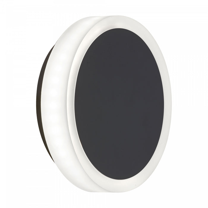 Dainolite Topaz LED Wall Sconce 12w Matte Black Frosted Acrylic Diffuser Lamp