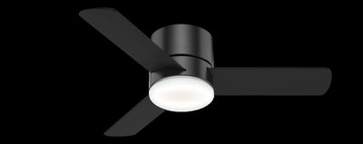 Minimus Ceiling Fan with Light Fixture - Black | Ventilateur de plafond Minimus avec luminaire - Noir