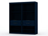 Mulberry Contemporary Modern 36\" Wardrobe Closet in Midnight Blue - Set of 2