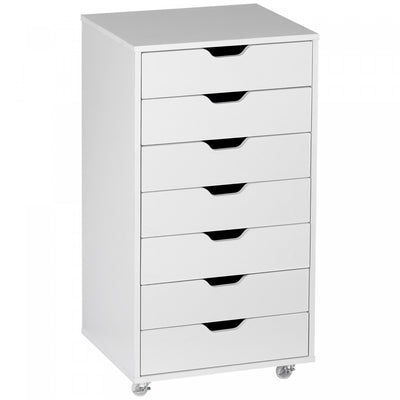 Vinsetto 7-drawer Vertical Filing Cabinet Office Storage Cabinet|Vinsetto Classeur Vertical A 7 Tiroirs Armoire De Rangement De Bureau