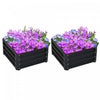 Outsunny 2' X 2' X 1' 2-pieces Raised Garden Bed With Color Steel Frame For Vegetables, Flowers, Her|Outsunny Lot De 2 Pieces Parterre De Fleur Carre Potager De Jardin Jardinieres Bac A Fleurs 8 Pannea