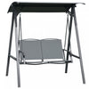 Outsunny 2-Seat Patio Swing Chair with Adjustable Canopy and Steel Frame