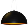 Dainolite Dome 3 Bulb Pendant Black/Gold Finish Lamp|Luminaire suspendu Dome de Dainolite avec fini noir et doré et 3 ampoules