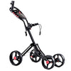 Costway 4 Wheel Golf Pull Push Cart Trolley Club Umbrella Scorecard Drink Holder