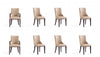 Shubert Modern 8-Piece Dining Chair Set in Tan