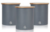 Salton Swan Nordic Grey Cannisters - Set of 3|Boîtes grises Swan de style nordique - ensemble de 3