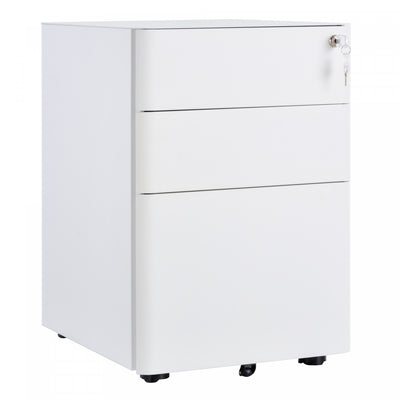 Vinsetto 3 Drawer Filing Cabinet With Lock|Vinsetto Classeur A 3 Tiroirs Avec Serrure