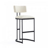 Juno Contemporary Modern Metal Barstool in Ivory