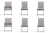 Element Modern 6-Piece Dining Chair Set in Gray