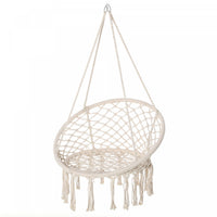 Outsunny Patio Hammock Chair, Hanging Rope Hammock Swing For Indoor & Outdoor Use With Backrest, Cot