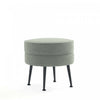 Bailey Mid-Century Modern Upholstered Accent Ottoman in Sage Green | Pouf d’appoint capitonne Bailey style milieu du siecle en vert sauge