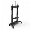 Kanto MTMA100PL Mobile TV Cart with Adjustable Shelf and Built-in Handles for 55" - 100" TVs, Black Tv Mount | Chariot mobile pour televiseur Kanto MTMA100PL avec etagere reglable et poignees integrees pour televiseurs de 55" a 100", noir