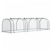 Outsunny 11.5' X 3' X 2.5' Portable Mini Tunnel Greenhouse With 3 Zipped Doors, Portable Small Green|Outsunny 138" X 39" X 32" Mini Serre Tunnel Pvc Transparent Jardin Vert Abri De Culture Portable Pla