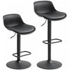 HOMCOM Swivel Bar Stools Set of 2 with Adjustable Height, Bar Chairs, Black