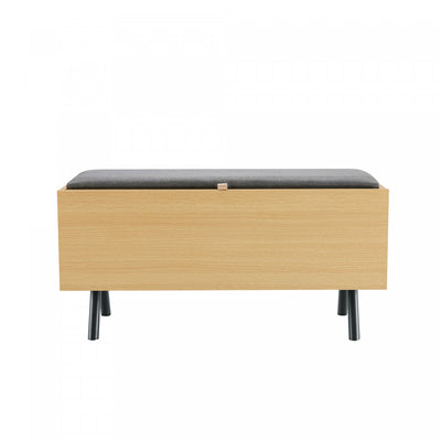 Paloma Modern Accent Storage Bench in Light Oak Armoire | Banc de rangement moderne Paloma en chene clair
