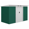 Outsunny 9'x4' Garden Storage Shed Galvanized Steel Tool House, Dark Green