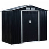Outsunny 7' X 4' X 6' Garden Storage Shed Outdoor Patio Yard Metal Tool Storage House W/ Steel Floor|Outsunny 7"x4" Abri De Jardin Exterieur En Metal Et Rangement De Jardin Remise Pour Outils Avec 4 Ev
