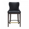 Blair Modern Wood Upholstered Counter Stool in Black | Tabouret de comptoir Blair moderne en bois avec revetement en tissu, noir