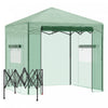 Outsunny 8' X 6' Portable Pop Up Greenhouse, Outdoor Walk-in Hot House With Roll-up Door & 2 Windows|Outsunny 8' X 6' Maison Chaude A Effet De Serre Portable Avec Porte Enroulable Et 2 Fenetres D'exter
