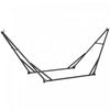 Outsunny Foldable Hammock Stand, 2-in-1 Hammock Chair Stand Only, Black