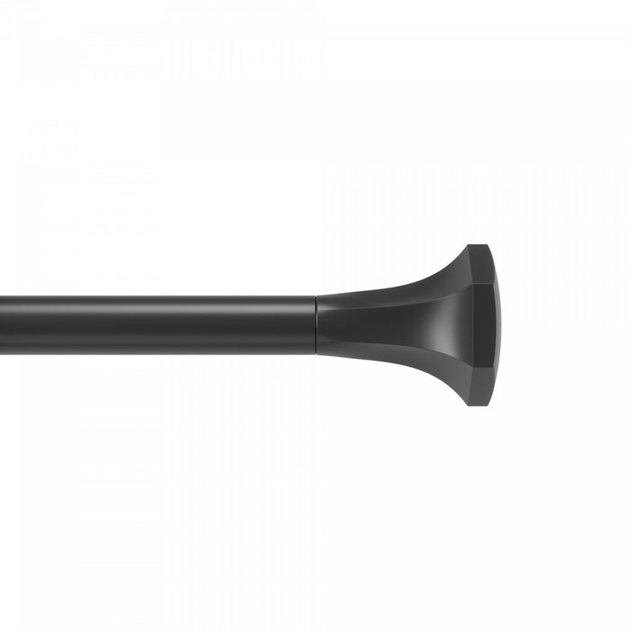 Umbra Sita Matte Black Expandable 1\" Curtain Rod - 72\"-144\" 