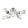Dainolite Nebraska 4 Light Flush Mount Burnished Chrome Finish Lamp|Plafonnier affleuré Nebraska de Dainolite avec fini chromé poli et 4 ampoules