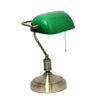 Roosevelt Executive Banker's Desk Lamp with Glass Shade, Apple Green, 15"H | Roosevelt Lampe de bureau de banquier executive avec abat-jour en verre, Vert pomme, 15 po H